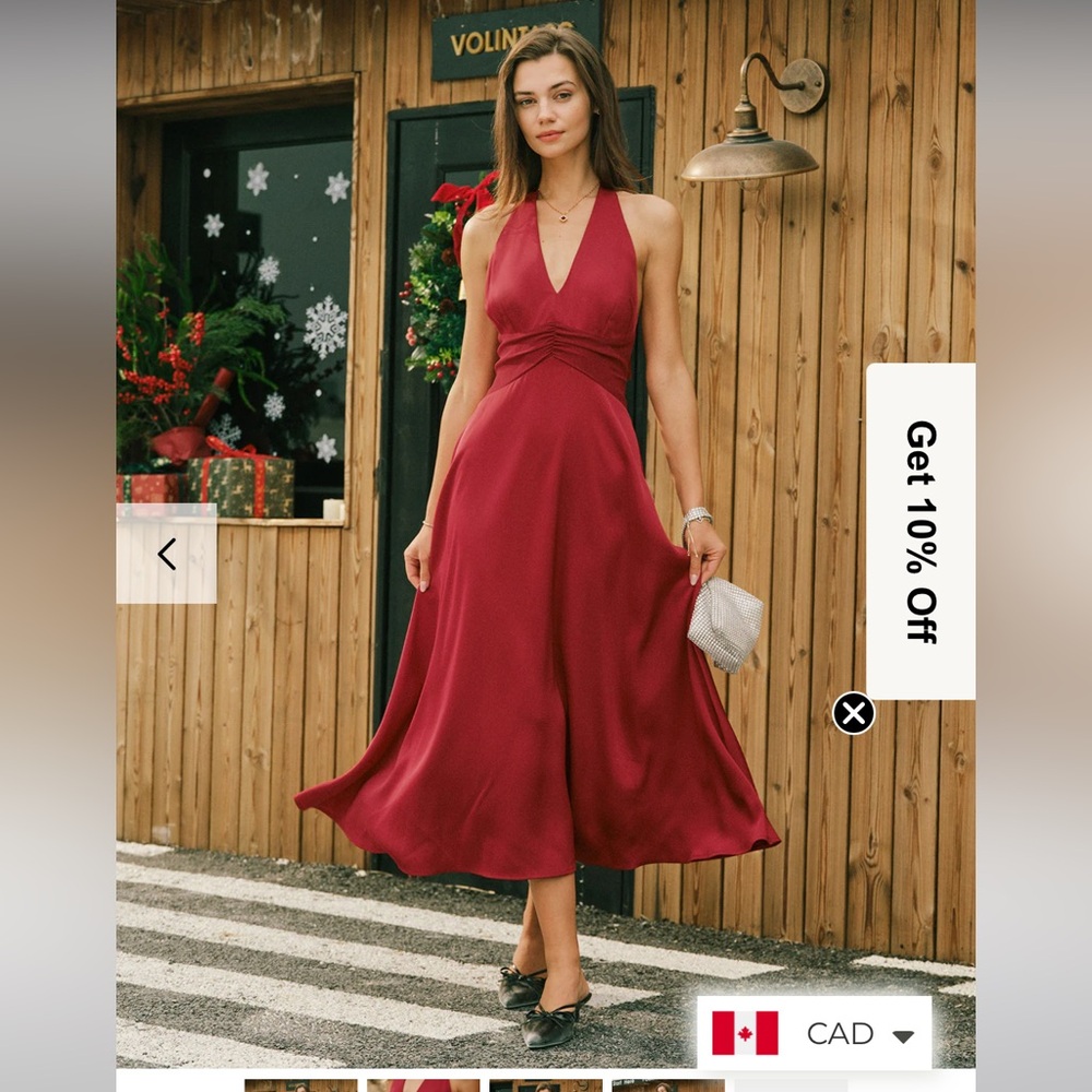 RIHOAS Elegant Backless Red Dress